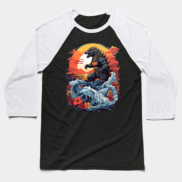 Godzilla Baseball T-Shirt by Kaine Ability